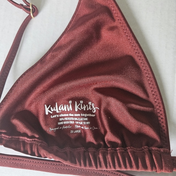Kulani Kinis Twin Strap Bikini Top In Sweet Cinnamon NWT - Picture 8 of 11